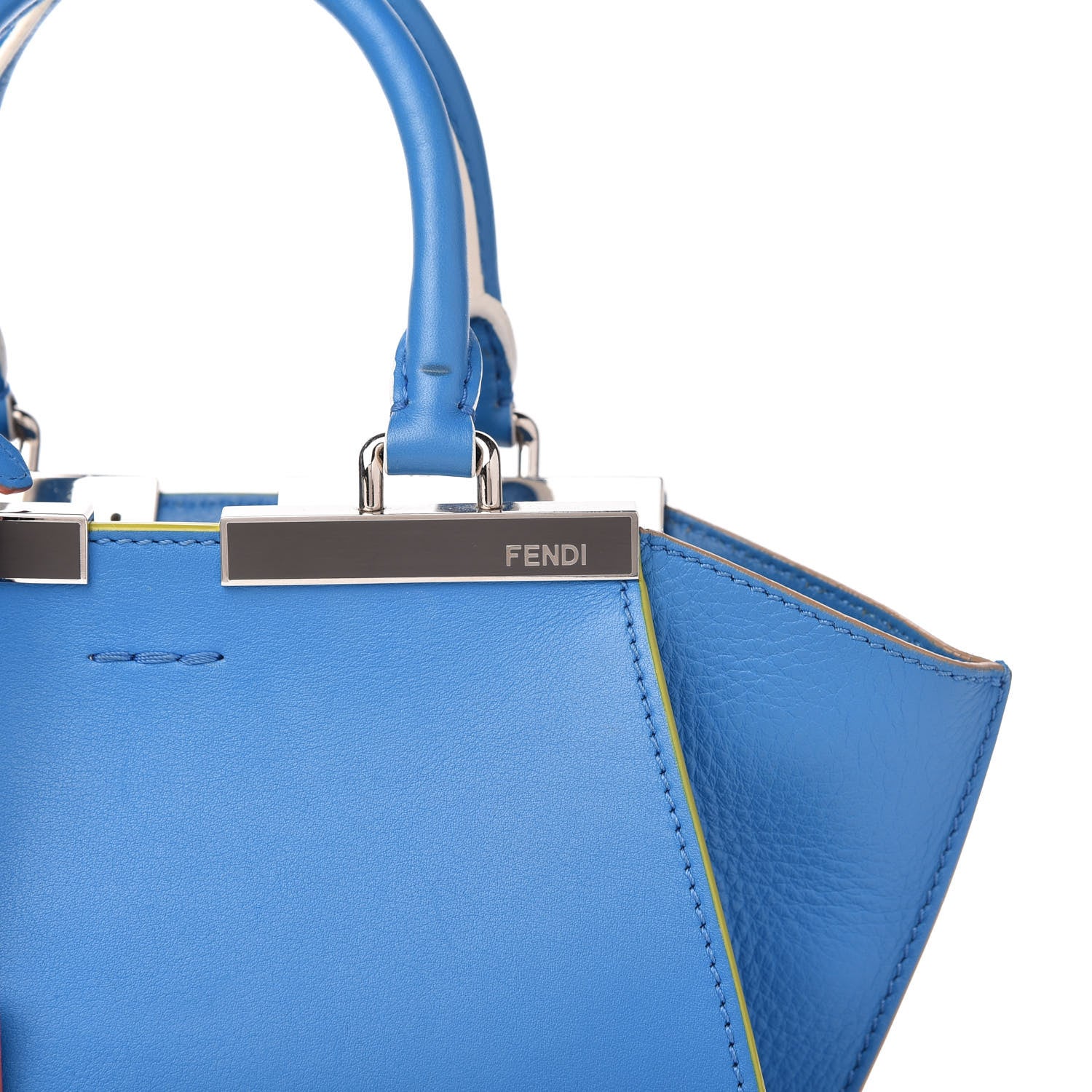Fendi Vitello Dolce Mini 3jours Tote Blue Royal 10 of 10