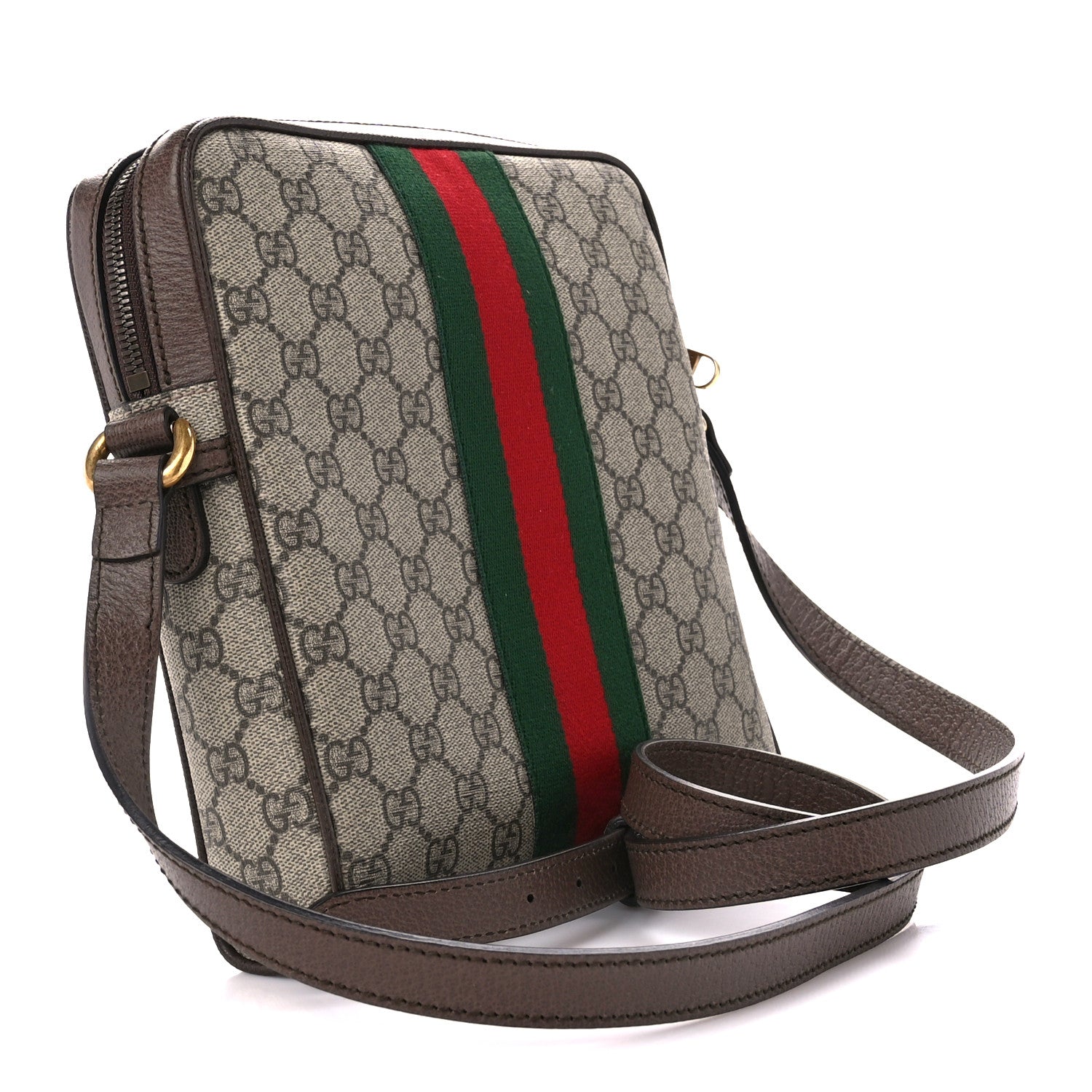 Gucci GG Supreme Monogram Web Small Ophidia Messenger Bag Brown 3 of 13