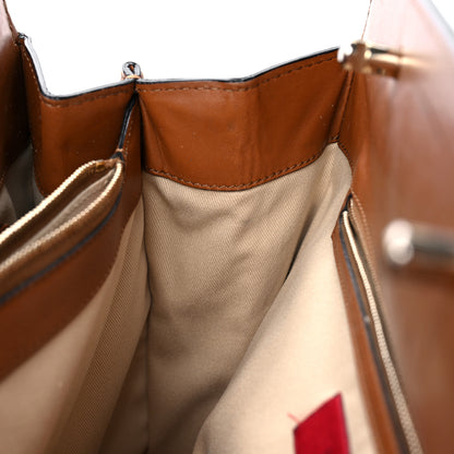 Valentino Garavani Vitello Lace Demetra Satchel Cognac 19 of 34