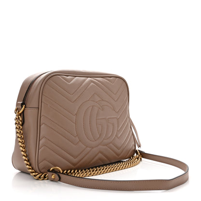 Gucci Calfskin Matelasse Medium GG Marmont Chain Shoulder Bag Porcelain Rose 3 of 10
