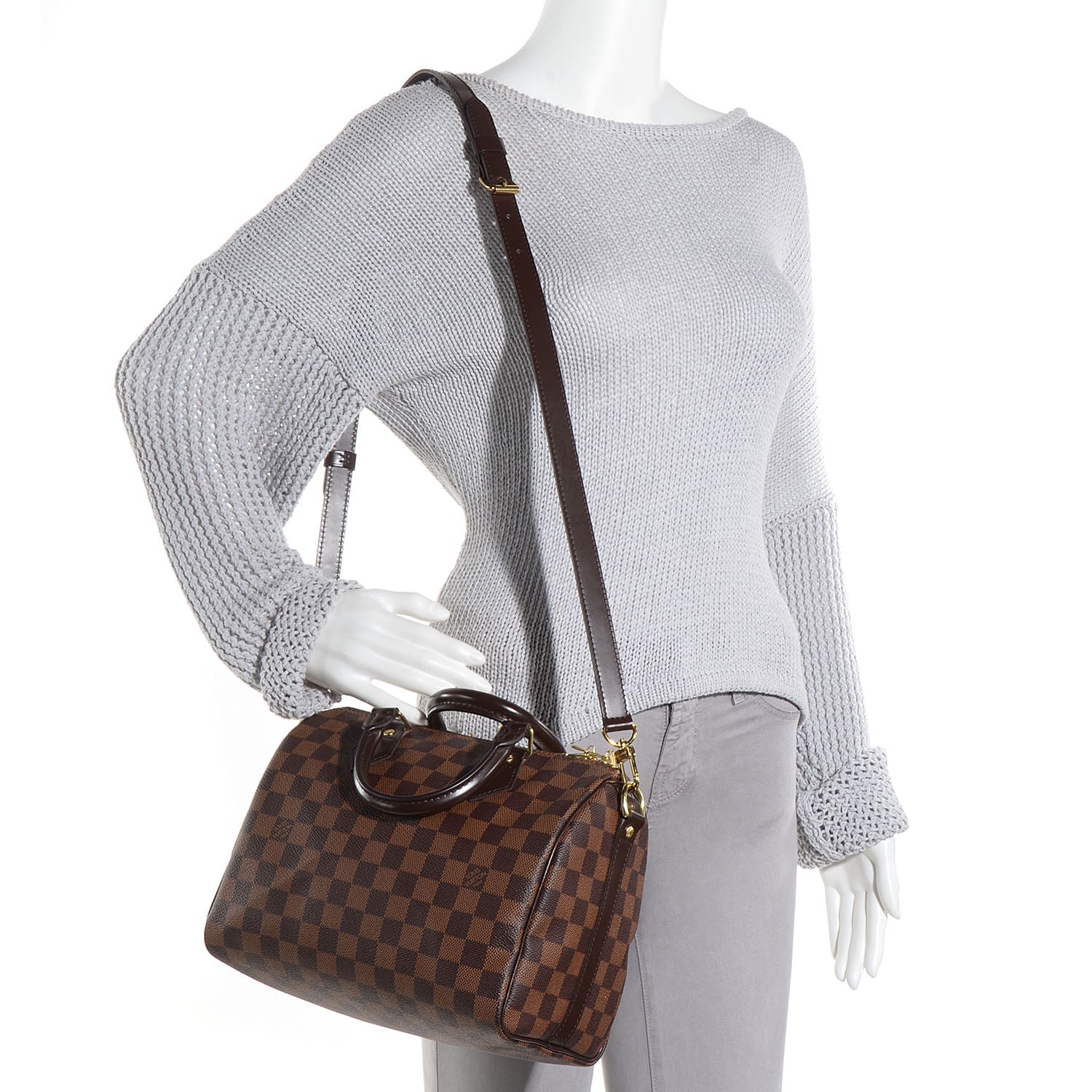 Louis Vuitton Damier Ebene Speedy Bandouliere 25 2 of 8