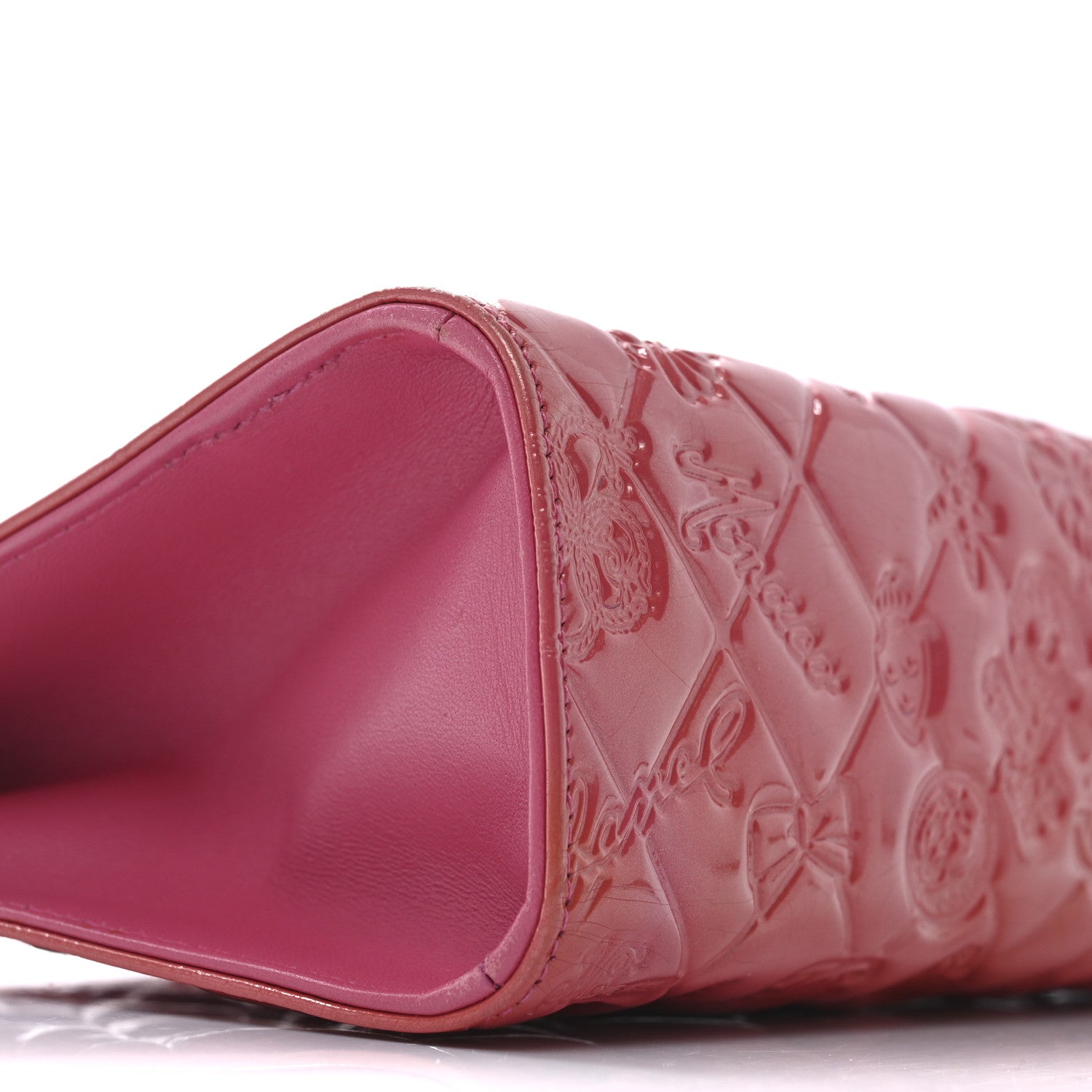 Chanel Patent Calfskin Lucky Symbols Pochette Hot Pink 9 of 10