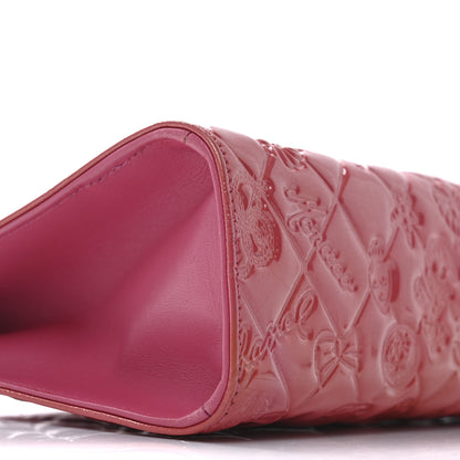 Chanel Patent Calfskin Lucky Symbols Pochette Hot Pink 9 of 10