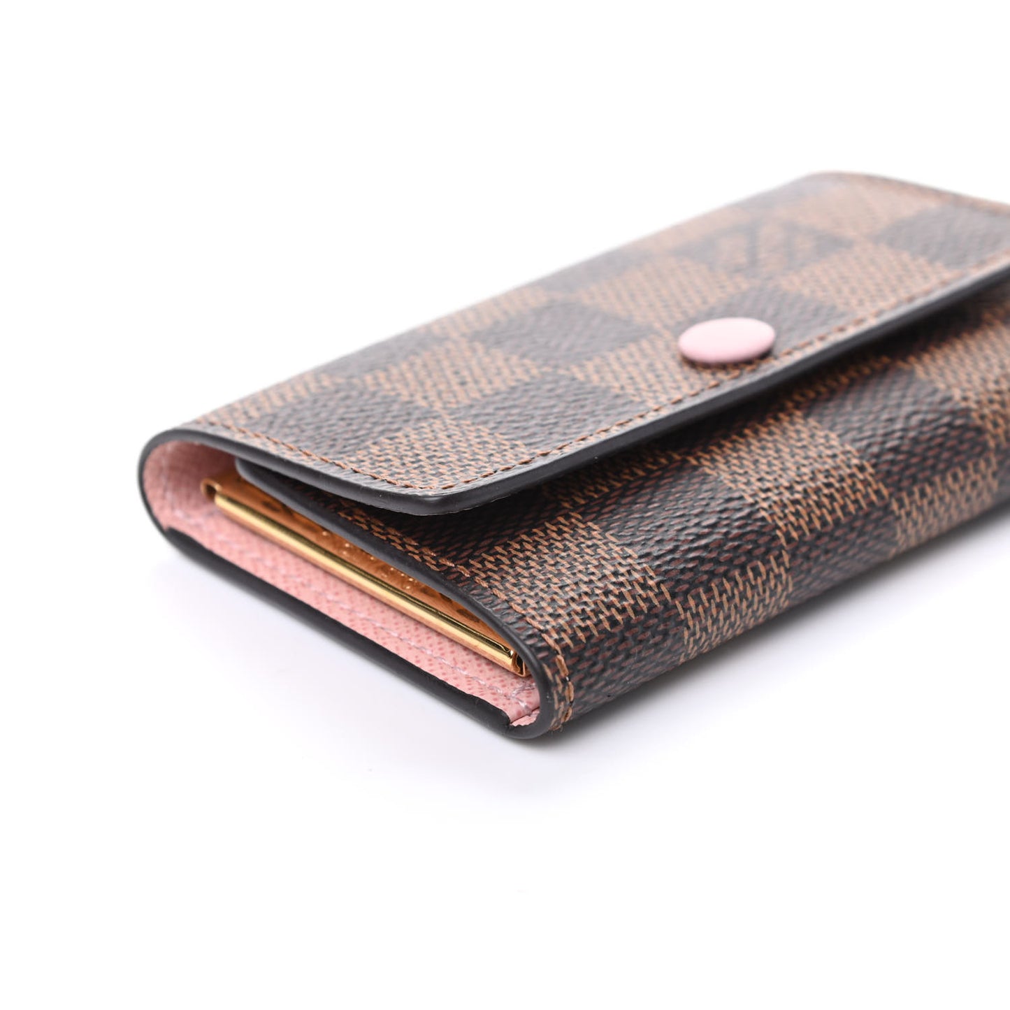Damier Ebene Multicles 6 Key Holder Rose Ballerine