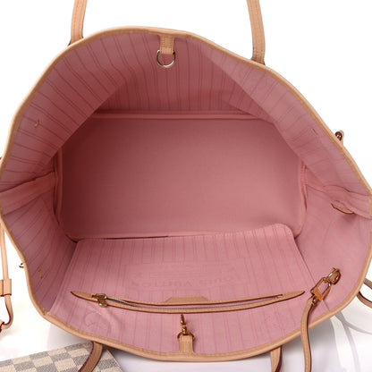 Louis Vuitton Damier Azur Neo Neverfull MM Rose Ballerine 4 of 12