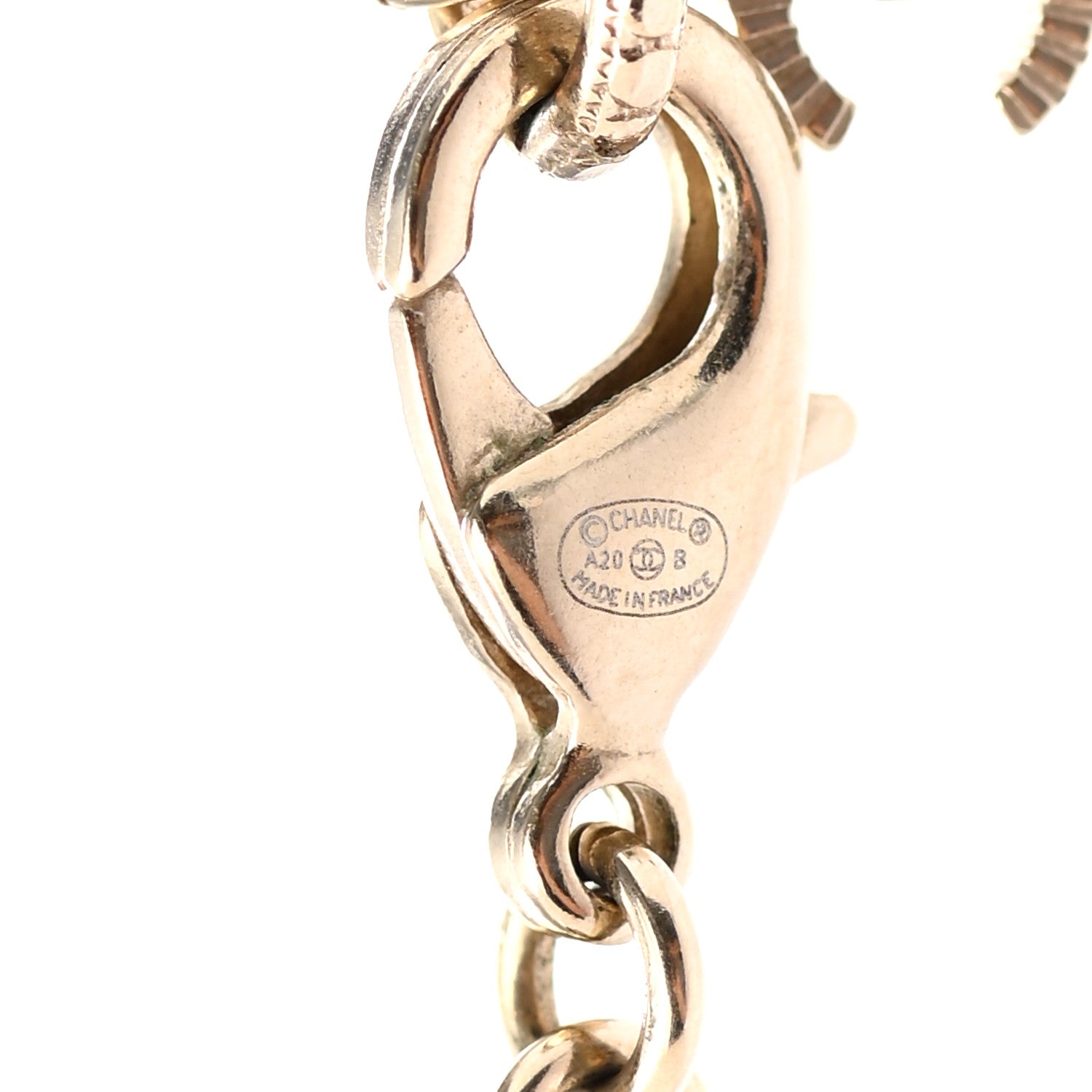 Chanel Pearl Crystal CC Cluster Long Necklace Gold 5 of 7