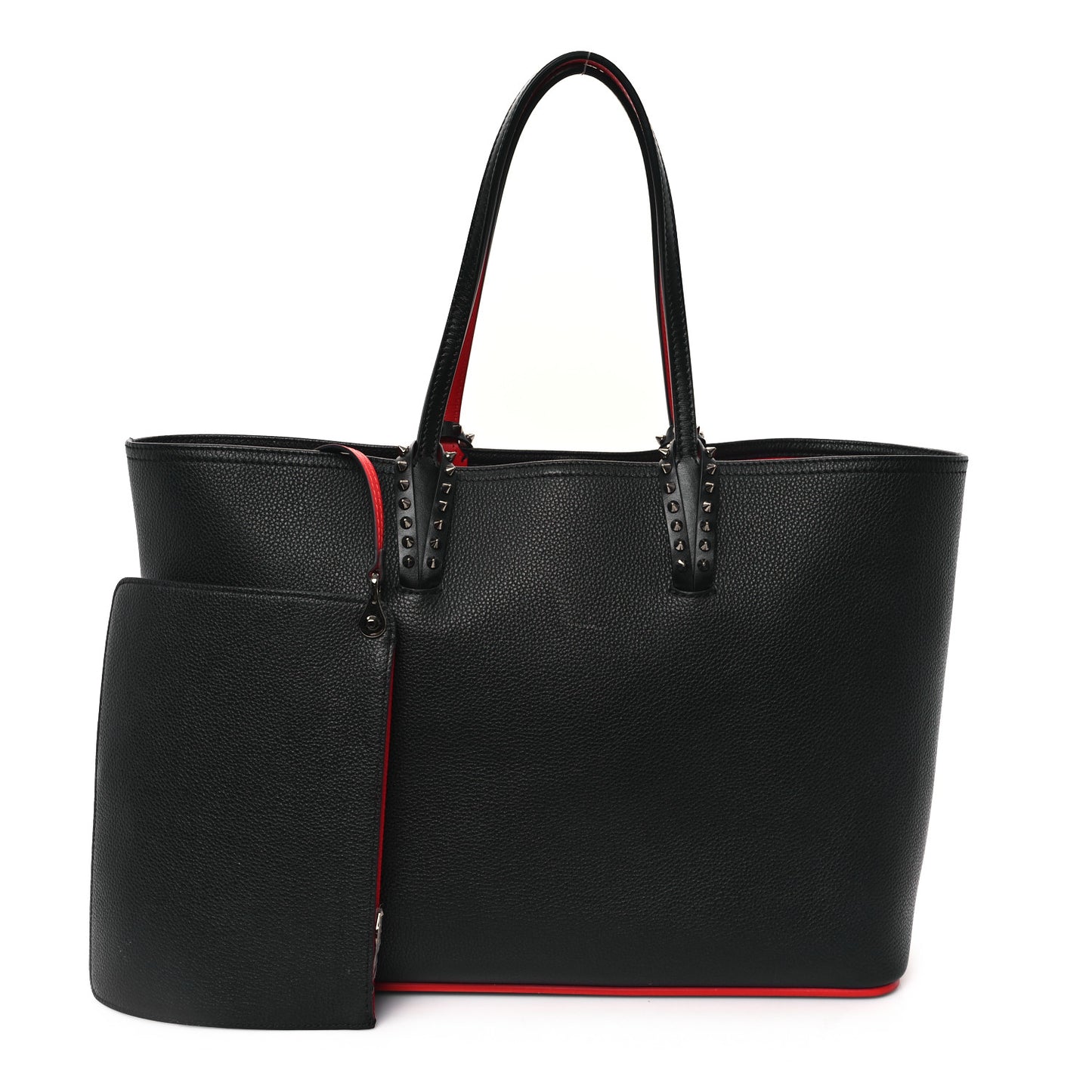 Calfskin Spikes East West Cabata Tote Black