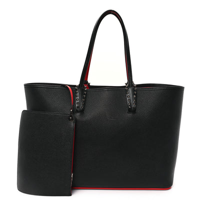 Christian Louboutin Calfskin Spikes East West Cabata Tote Black 3 of 11