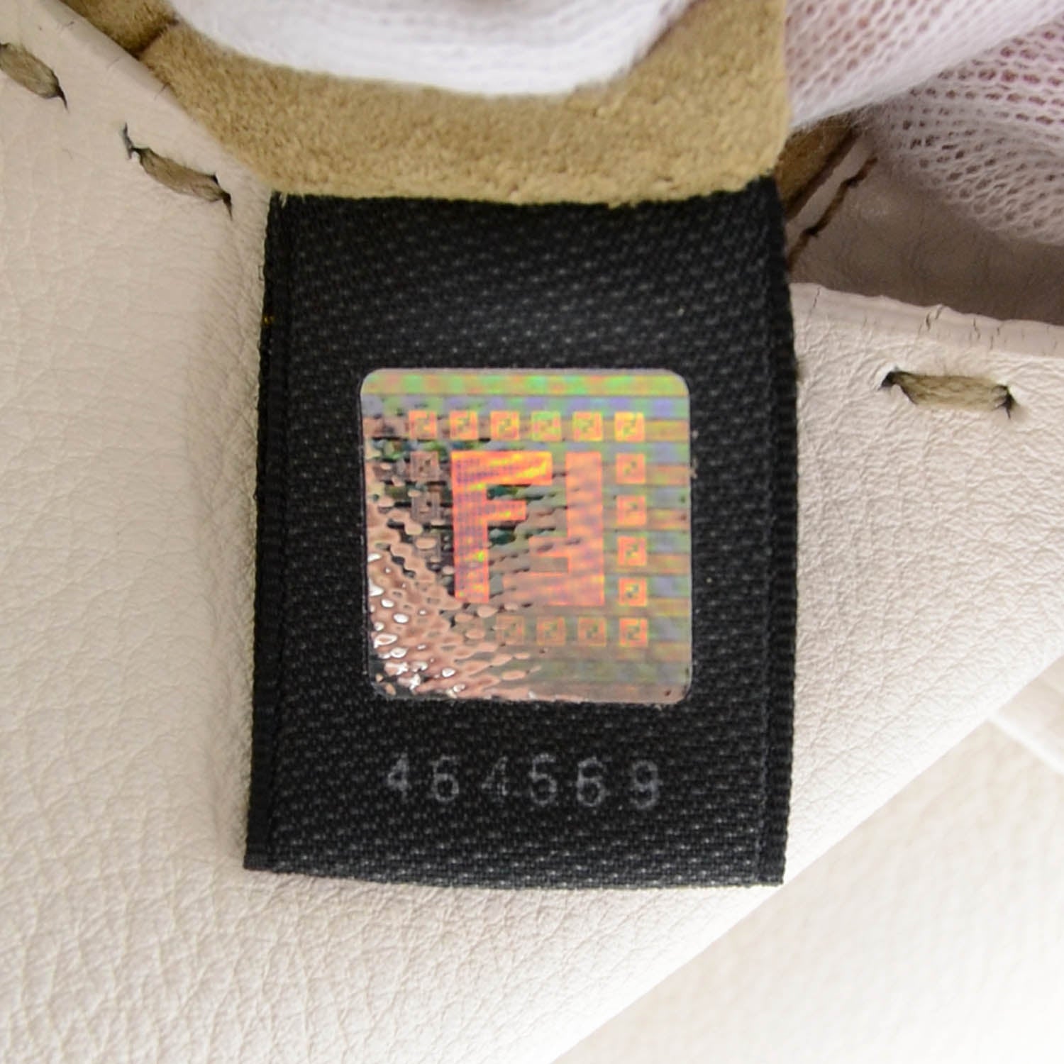 Fendi Calfskin Romano Selleria Hobo White 6 of 7