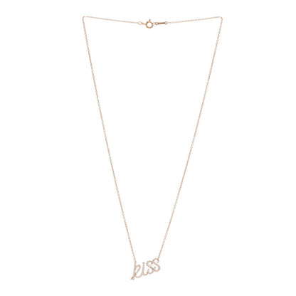 Tiffany 18K Rose Gold Diamond Paloma's Graffiti Kiss Pendant Necklace 3 of 5