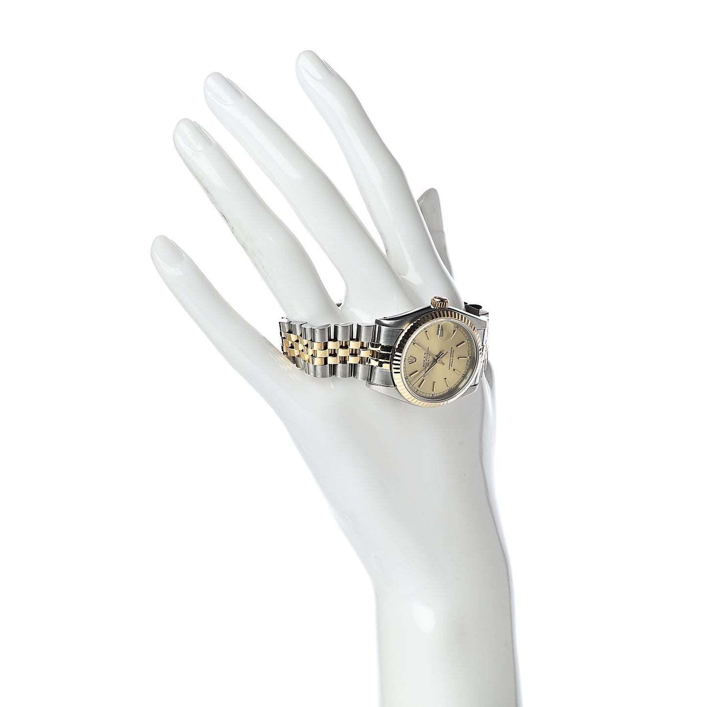 Stainless Steel 18K Yellow Gold 31mm Oyster Perpetual Datejust Watch Champagne 68273