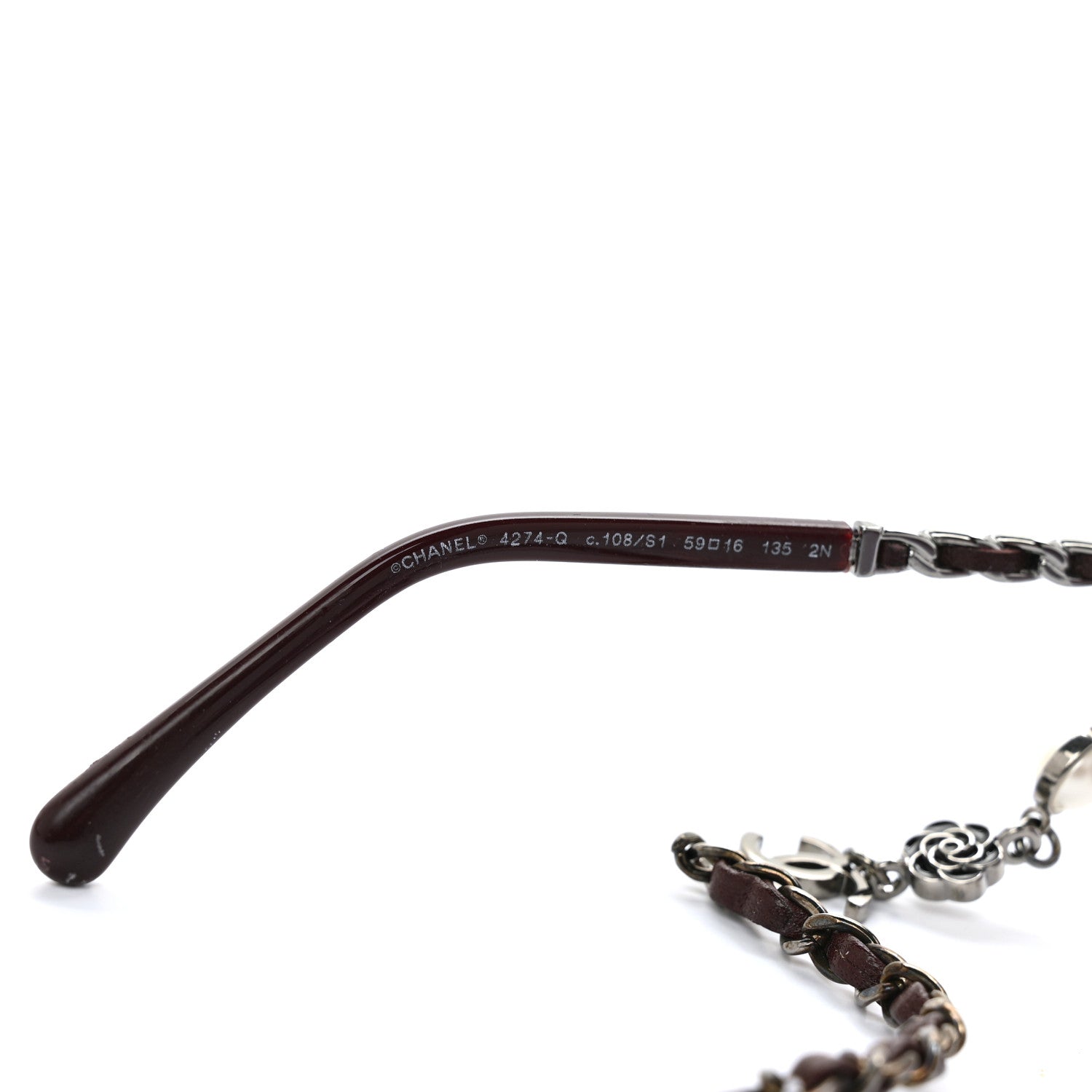 Chanel Metal Square Frame Chain Sunglasses 4274-Q Purple 6 of 7