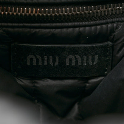 Miu Miu Padded Nylon Quilted Tote Black 6 of 12