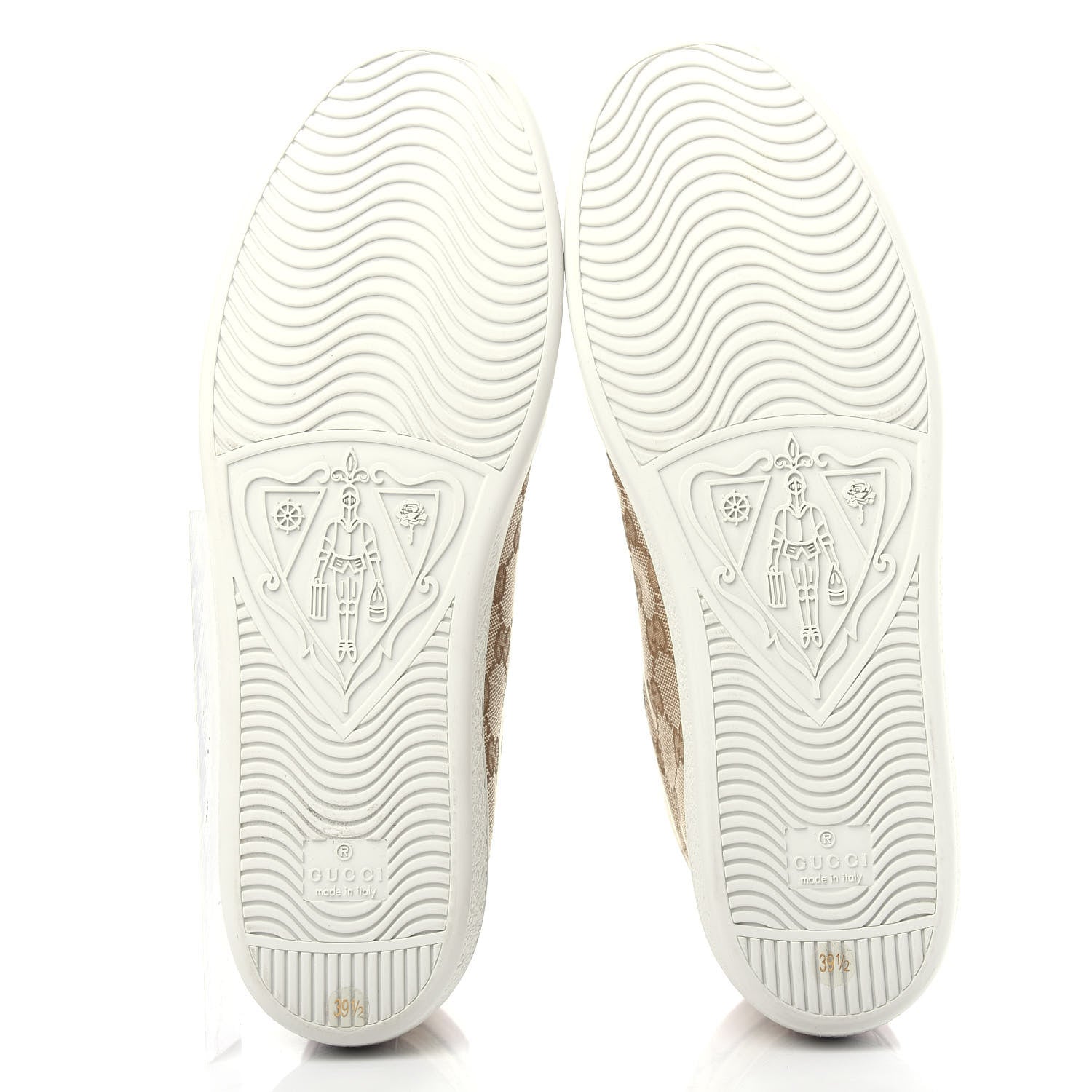 Gucci Monogram Calfskin Miro Soft Brooklyn High Top Sneakers 39.5 New Sand Dark Cipria 6 of 11