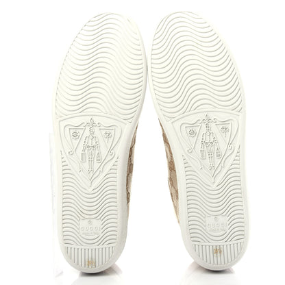Gucci Monogram Calfskin Miro Soft Brooklyn High Top Sneakers 39.5 New Sand Dark Cipria 6 of 11