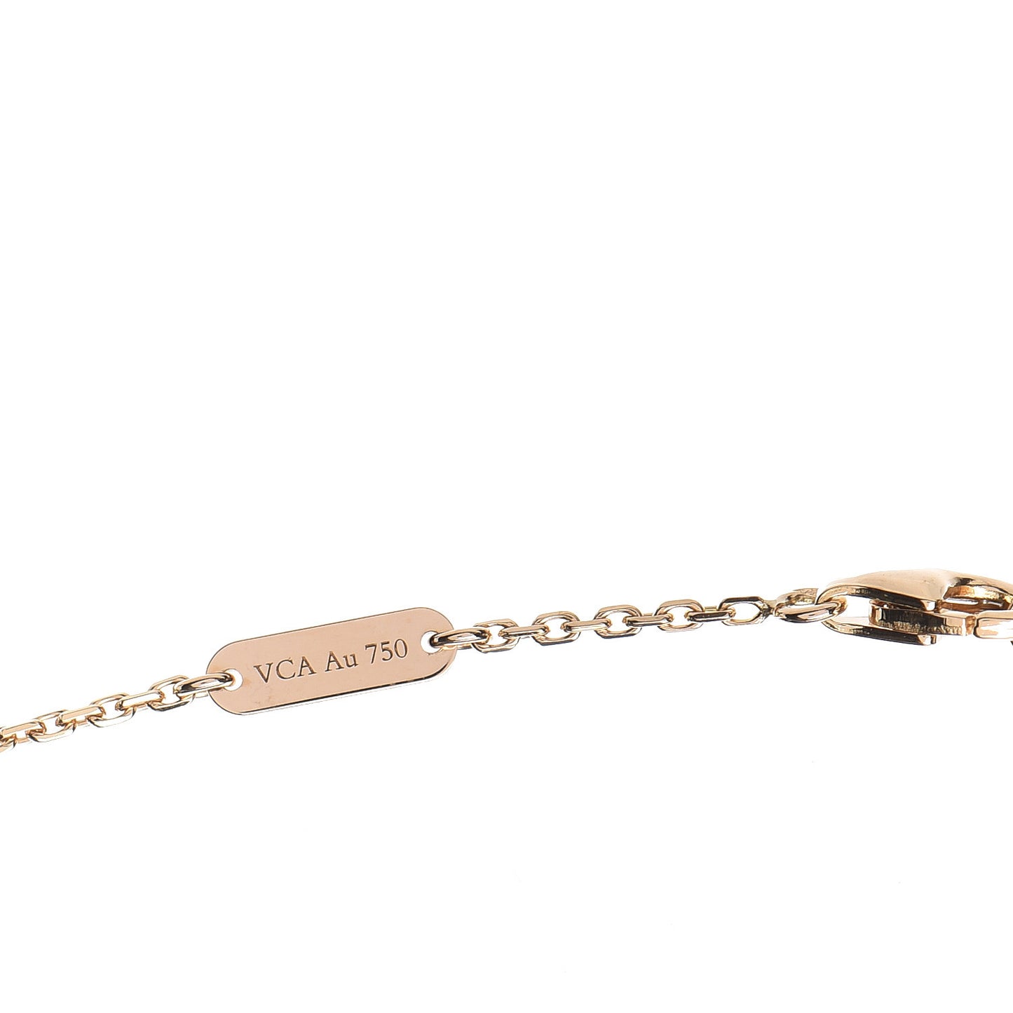 18K Yellow Gold Black Onyx Vintage Alhambra Pendant Necklace