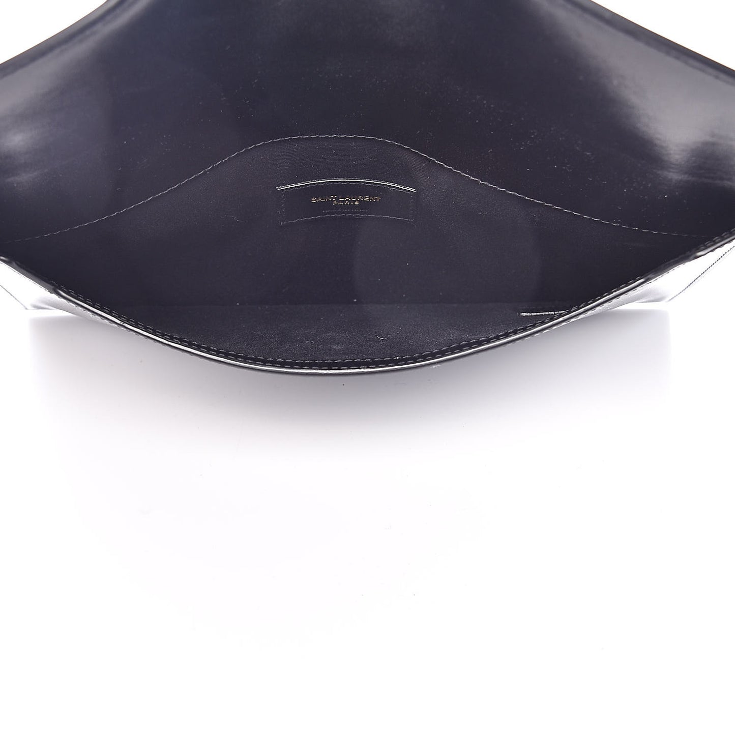 Smooth Shiny Calfskin Monogram Uptown Pouch Black