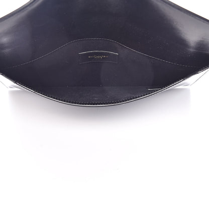Saint Laurent Smooth Shiny Calfskin Monogram Uptown Pouch Black 5 of 7