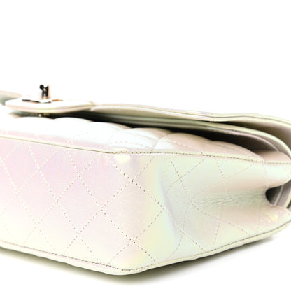 Chanel Iridescent Lambskin Quilted Medium Double Flap Ivory 9 of 13