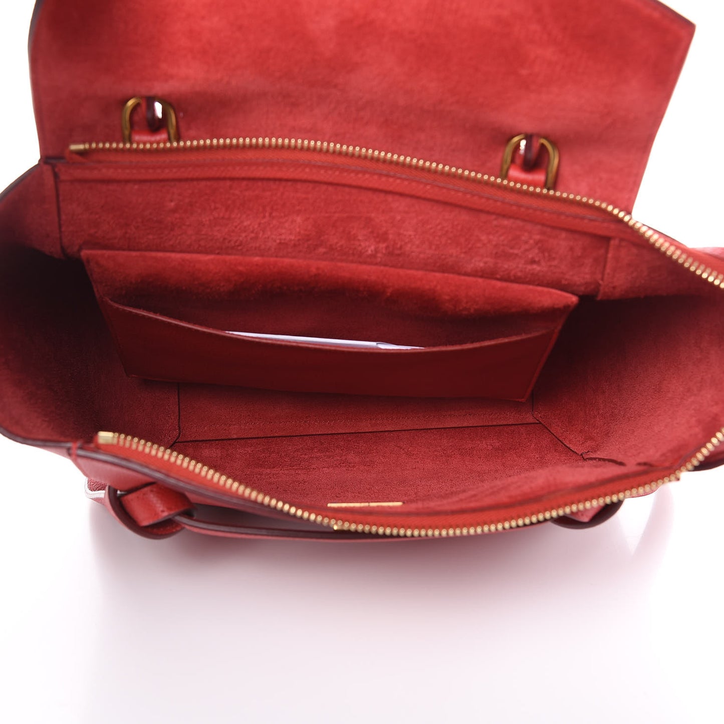 Baby Grained Calfskin Micro Belt Bag Coquelicot