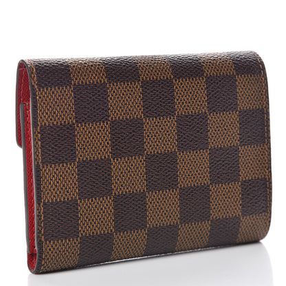 Louis Vuitton Damier Ebene Victorine Wallet Red 3 of 8