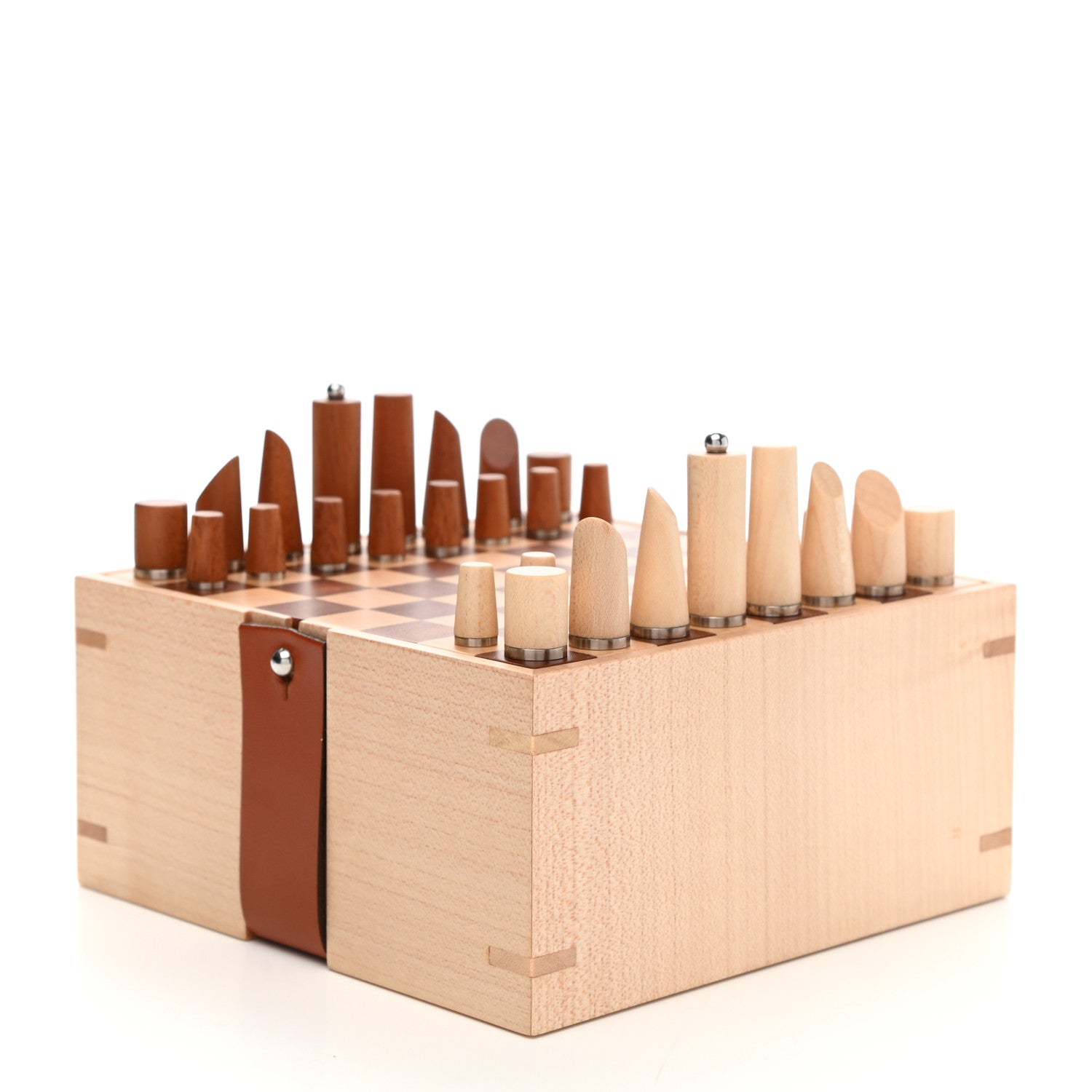 Hermes Sycamore Mahogany Wood Samarcande Chess Game 5 of 10