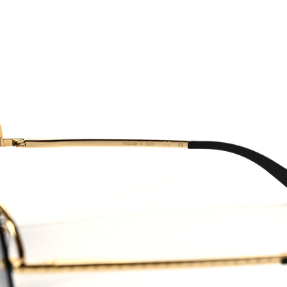 Louis Vuitton Metal Monogram Grease Sunglasses Z1172W Gold 6 of 8