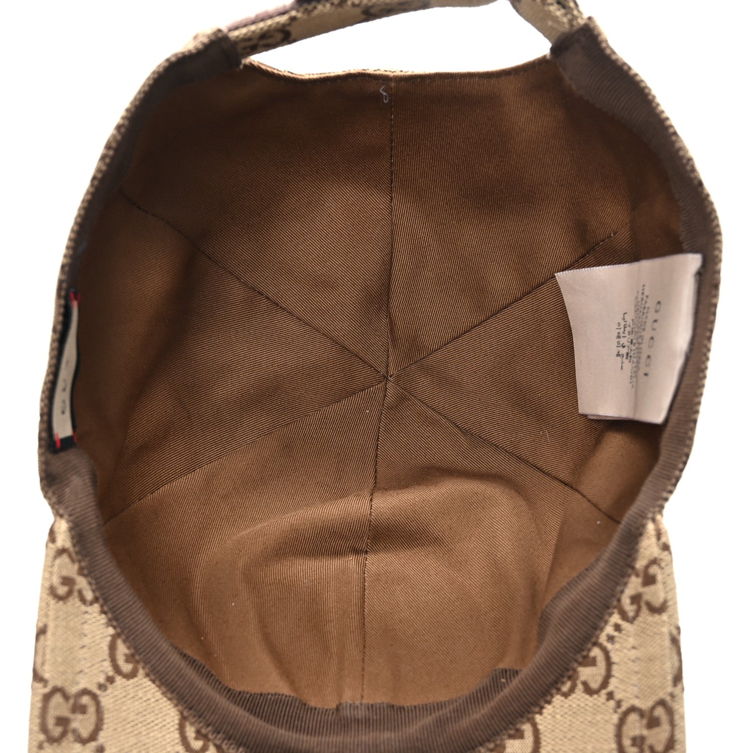 Gucci Monogram Textured Dollar Calfskin Zeno Baseball Hat M Beige 6 of 9