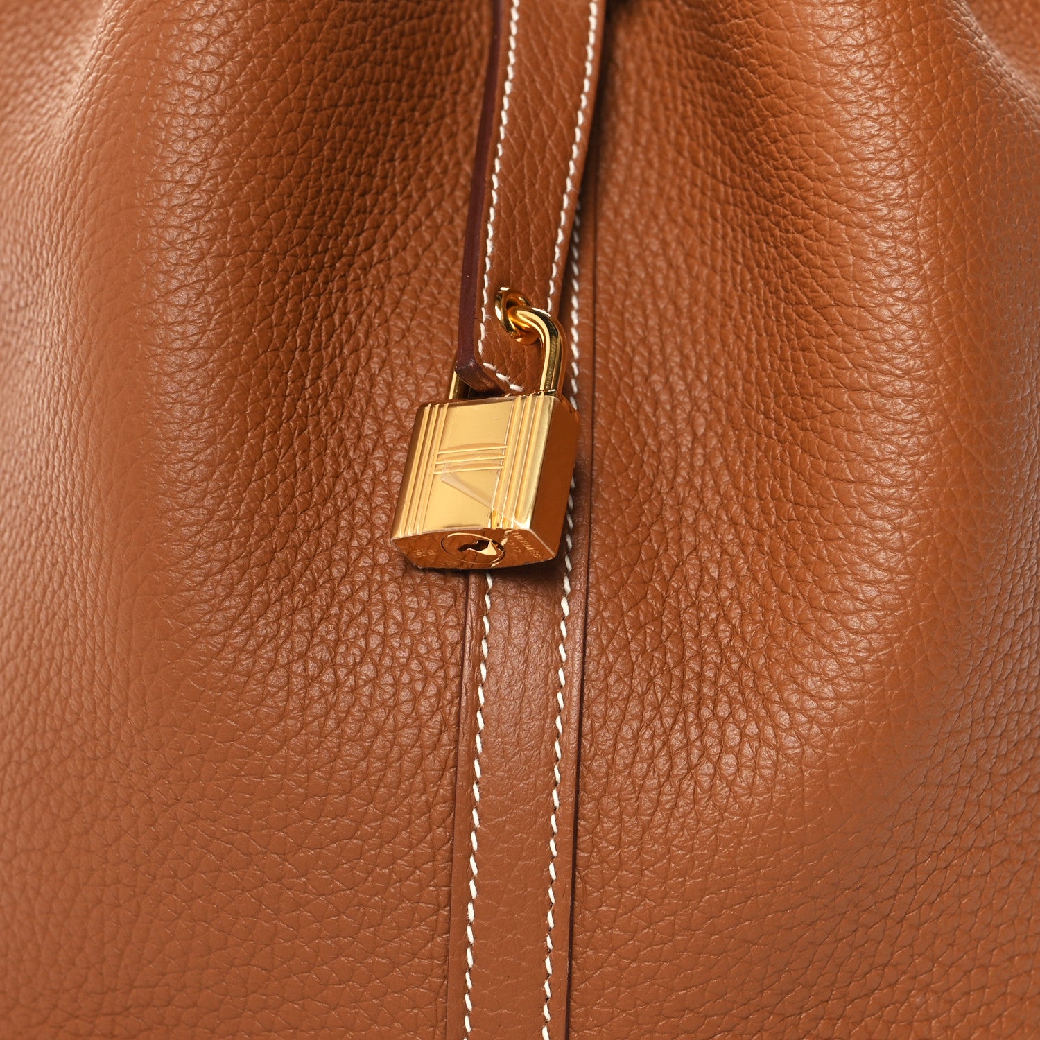 Hermes Taurillon Clemence Picotin Lock 22 MM Gold 8 of 13