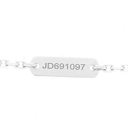 Van Cleef & Arpels 18K White Gold Guilloche Vintage Alhambra Pendant Necklace 5 of 6