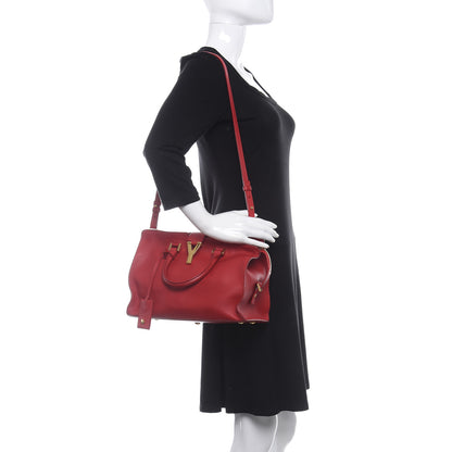 Saint Laurent Calfskin Small Classic Y Cabas Rouge Orient 2 of 9