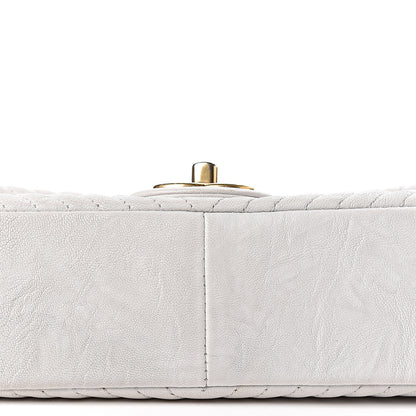 Chanel Calfskin Surpique Chevron Small Flap White 22 of 34
