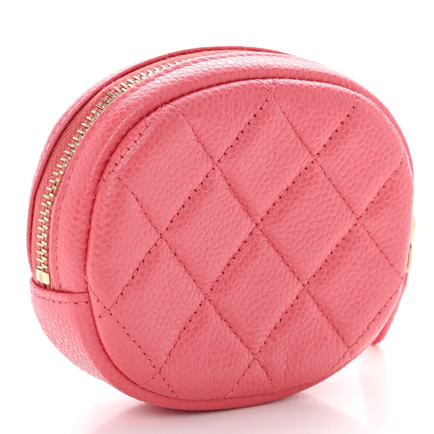 Caviar Quilted Zip Around Classic Coin Purse Pink
