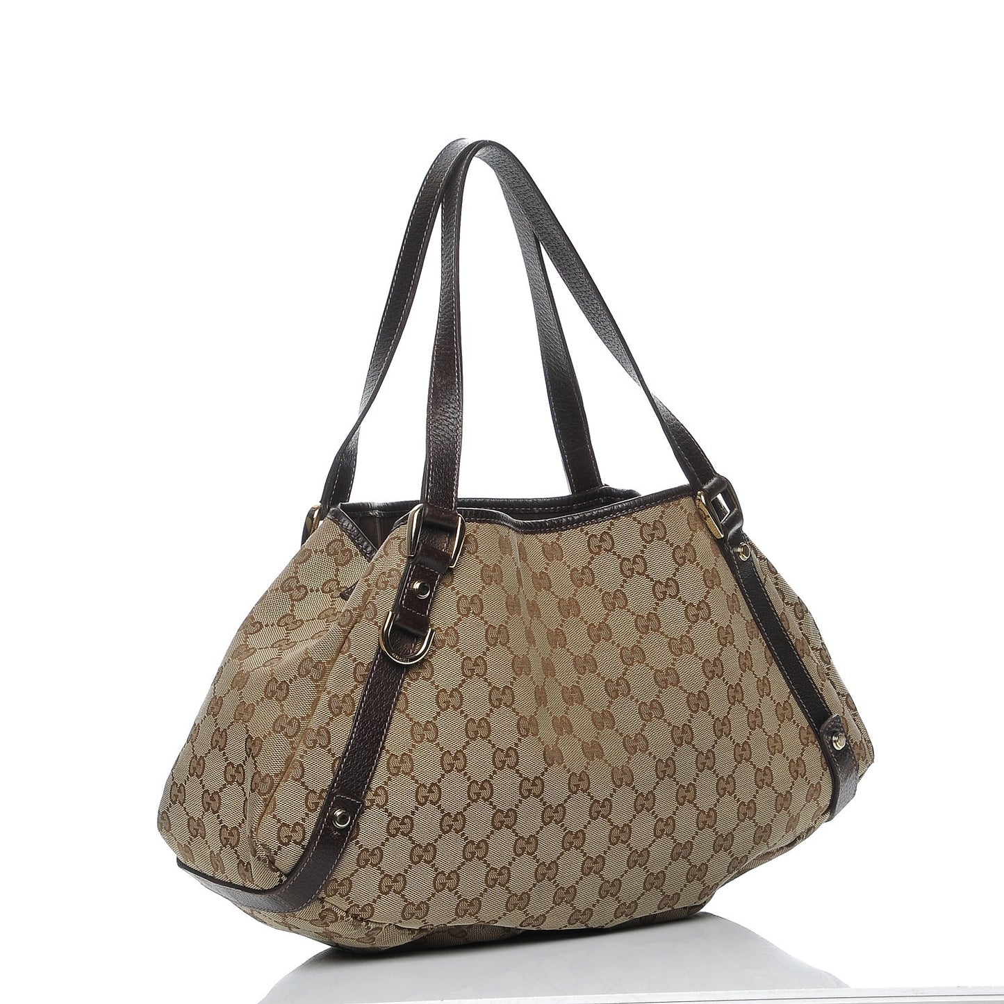Monogram Medium Abbey Shoulder Bag Dark Brown