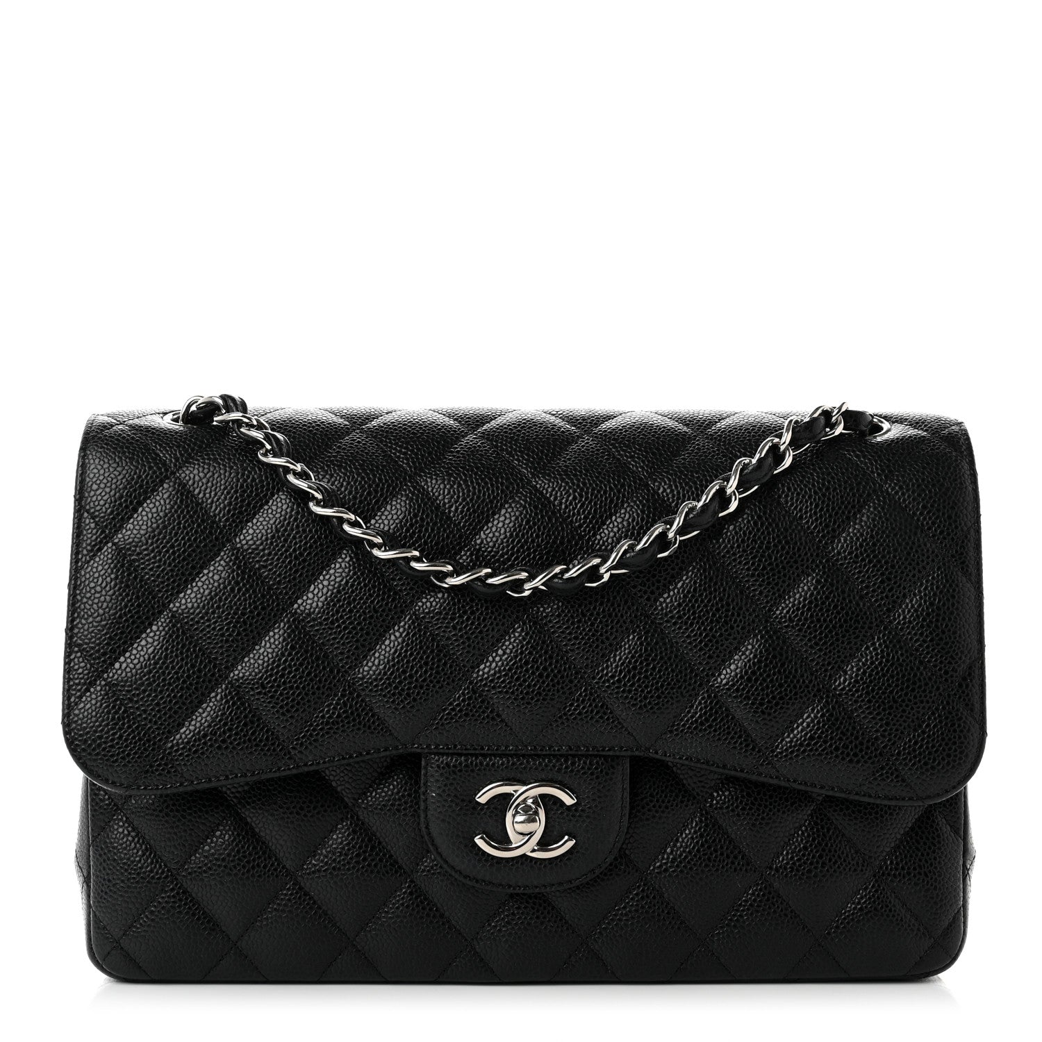 Chanel Caviar Quilted Jumbo Double Flap Black 1 of 10