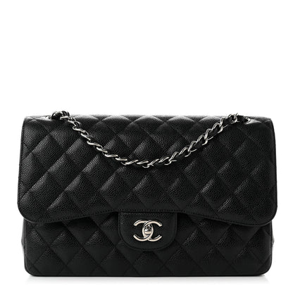 Chanel Caviar Quilted Jumbo Double Flap Black 1 of 10