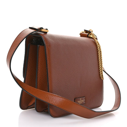 Valentino Garavani Grained Calfskin Large VSling Shoulder Bag Saddle Brown 3 of 9