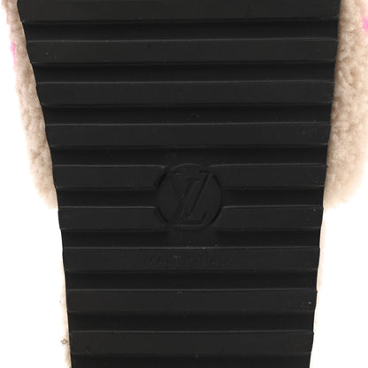 Louis Vuitton Shearling Paseo Flat Comfort Mule 39 Beige 6 of 9