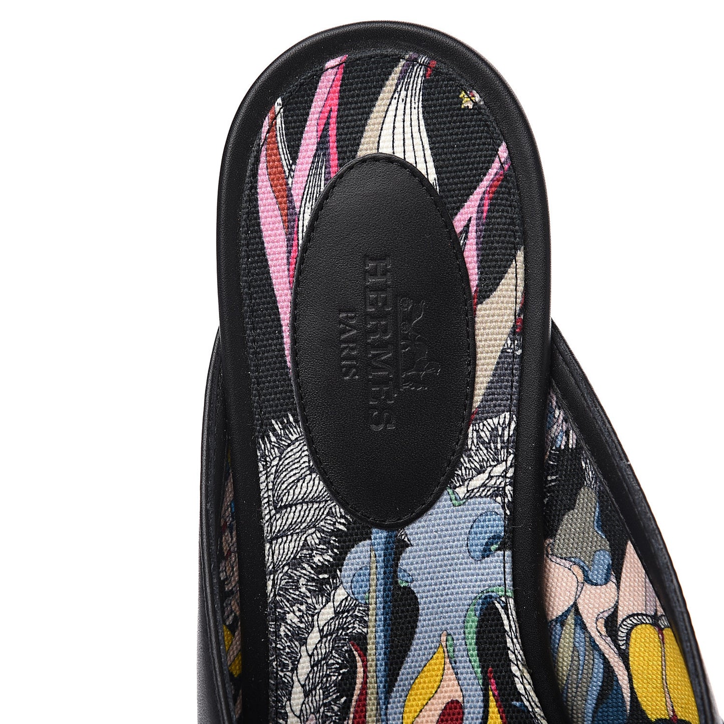 Calfskin Nappa Oz Mules 39 Naturel Black Multicolore