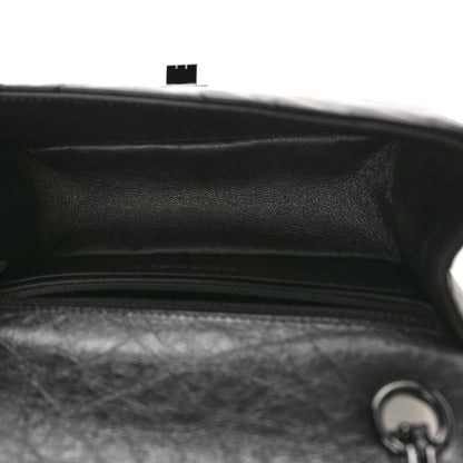 Chanel Aged Calfskin Chevron Quilted 2.55 Reissue Mini Flap So Black 9 of 19