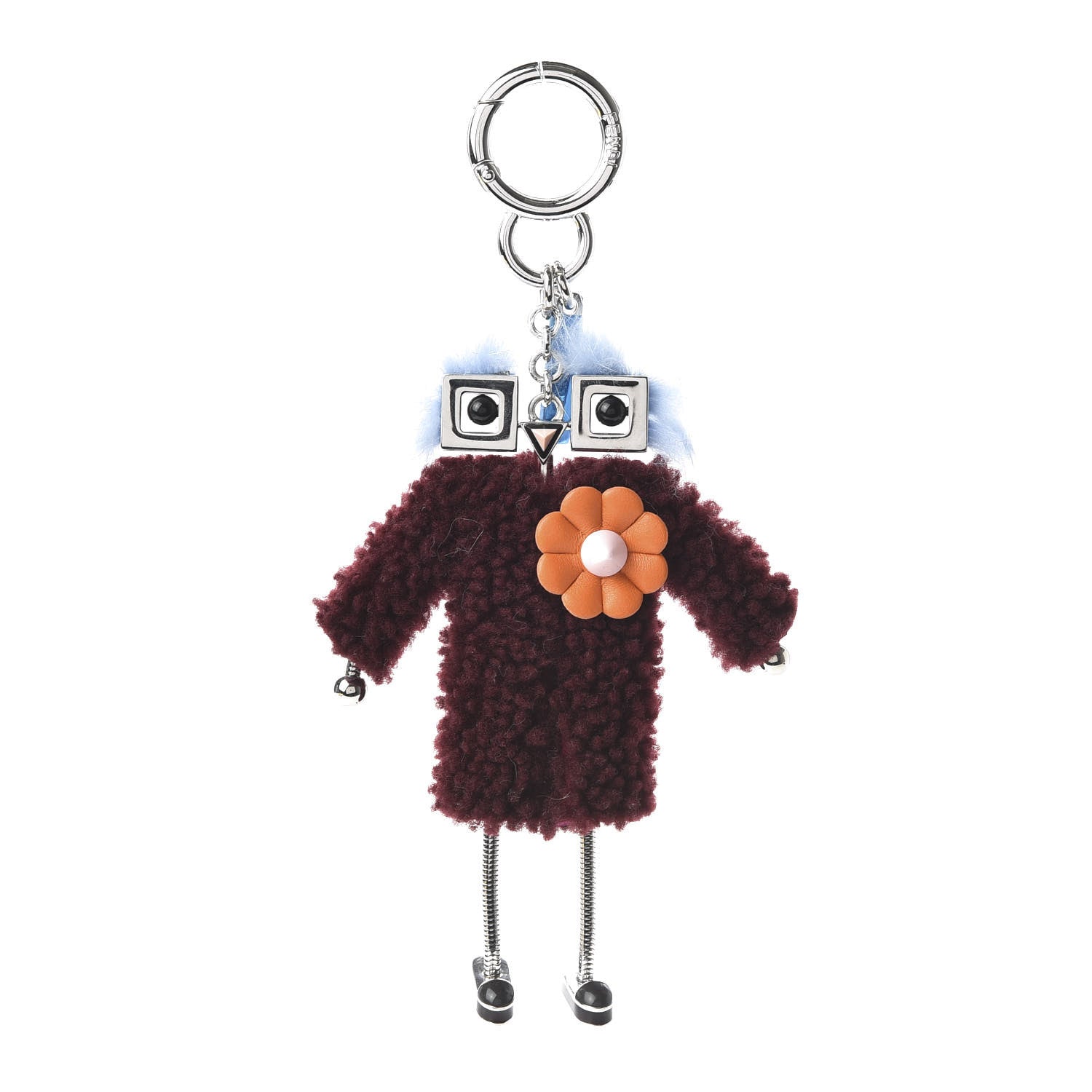Fendi Lamb Fur Teen Witch Bag Charm Cherry 1 of 5