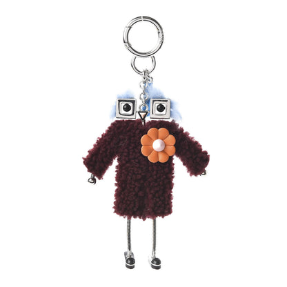 Fendi Lamb Fur Teen Witch Bag Charm Cherry 1 of 5