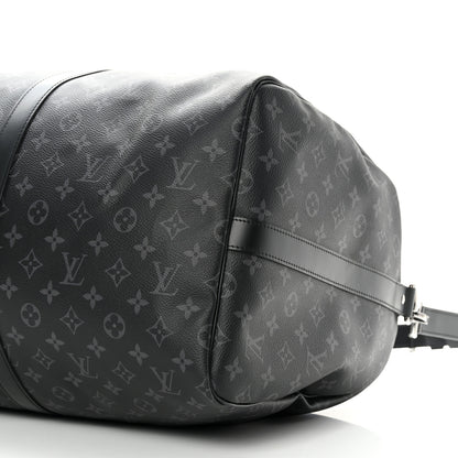 Louis Vuitton Monogram Eclipse Keepall Bandouliere 55 10 of 14