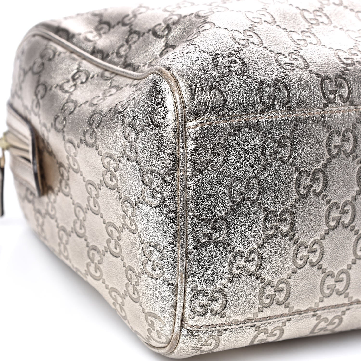 Gucci Metallic Guccissima Boston Gold 9 of 12