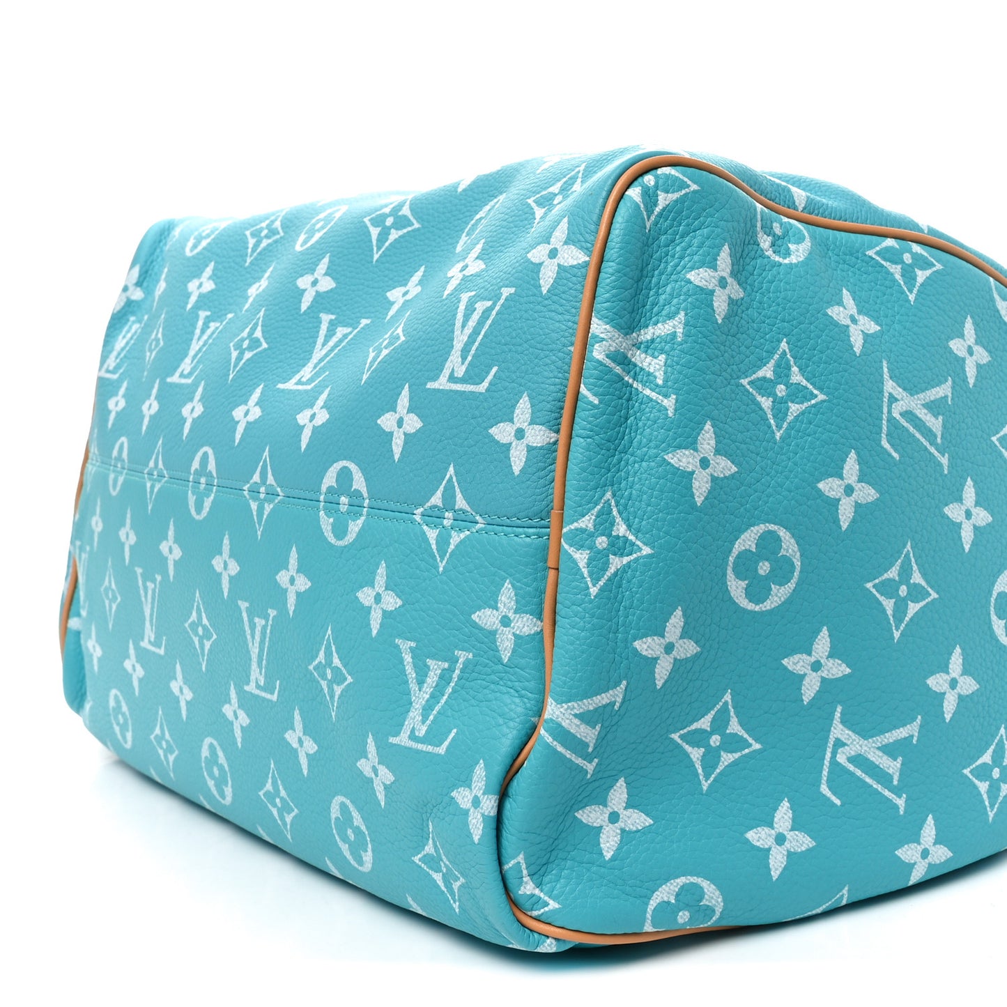 Calfskin Monogram Speedy P9 Bandouliere 40 Turquoise