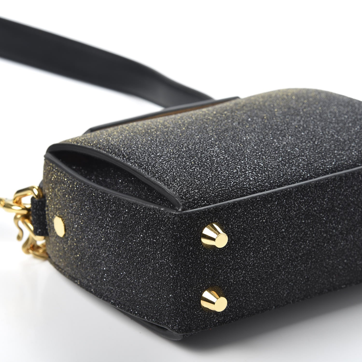 Alexander McQueen Glitter Degrade Box Shoulder Bag 16 Black Gold 6 of 9