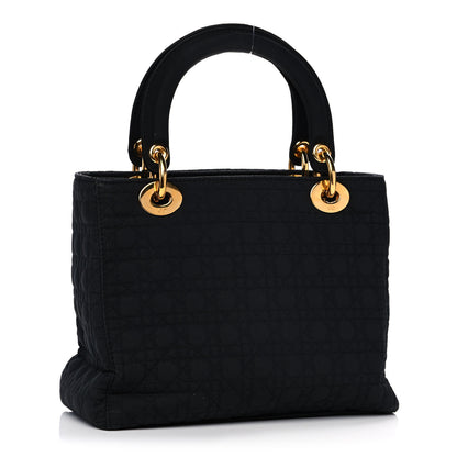 Christian Dior Nylon Cannage Large Lady Dior Black 3 of 12