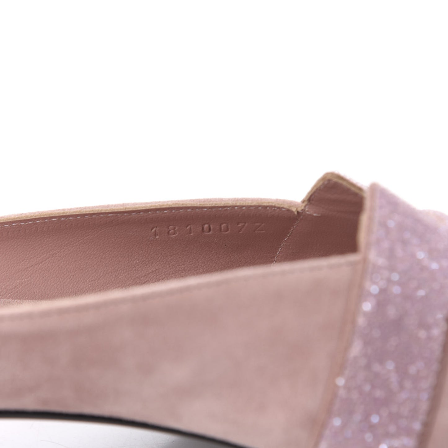 Suede Goatskin Crystal Roxane Mules 37.5 Rose