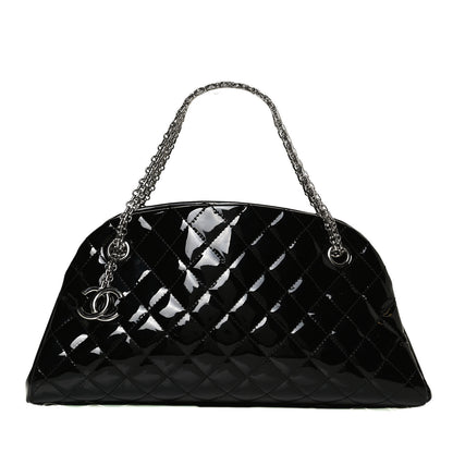 Chanel Patent Quilted Medium Just Mademoiselle Bowling Bag Black 1 of 10