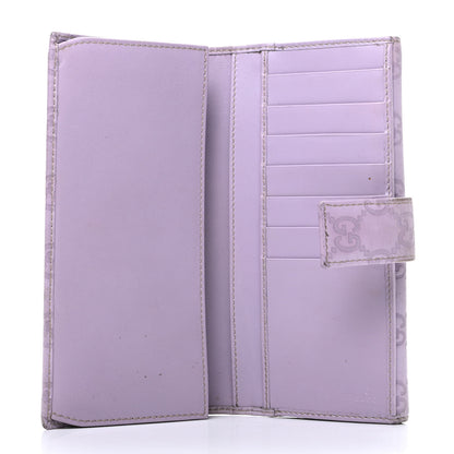 Gucci Guccissima Metal Bar Continental Wallet Lavender 6 of 12